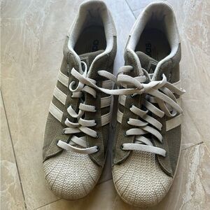 Adidas Original Super Star Olive Green Hemp Size 12 Shoes
